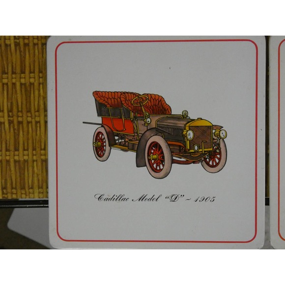 Vintage Pro-Tex Metal Trivet Antique Car Hot Pad 1950's Set of 4 - Picture 3 of 8